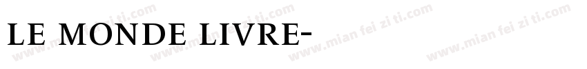 le monde livre字体转换